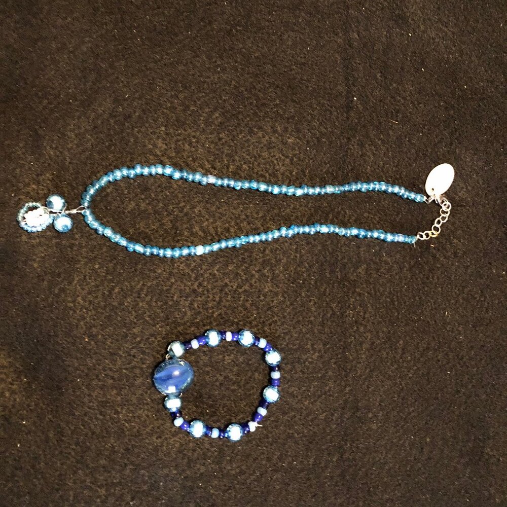 Hand made beaded necklace and bracelet